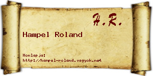Hampel Roland névjegykártya